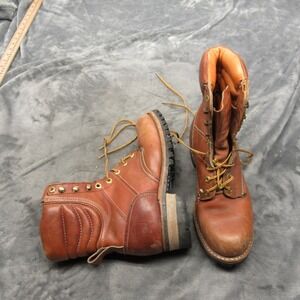 Matterhorn‎ Work Boots Mens 7 Brown Leather Lace Insulated Heavy Duty Logger